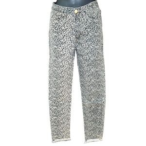 Leopard Print Denim Pants